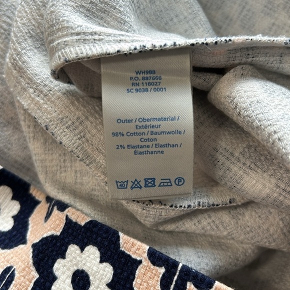 Boden Women's Pippa Floral Shift Knee Length Dress Pockets Navy Blue Peach Sz 12 - Picture 10 of 14